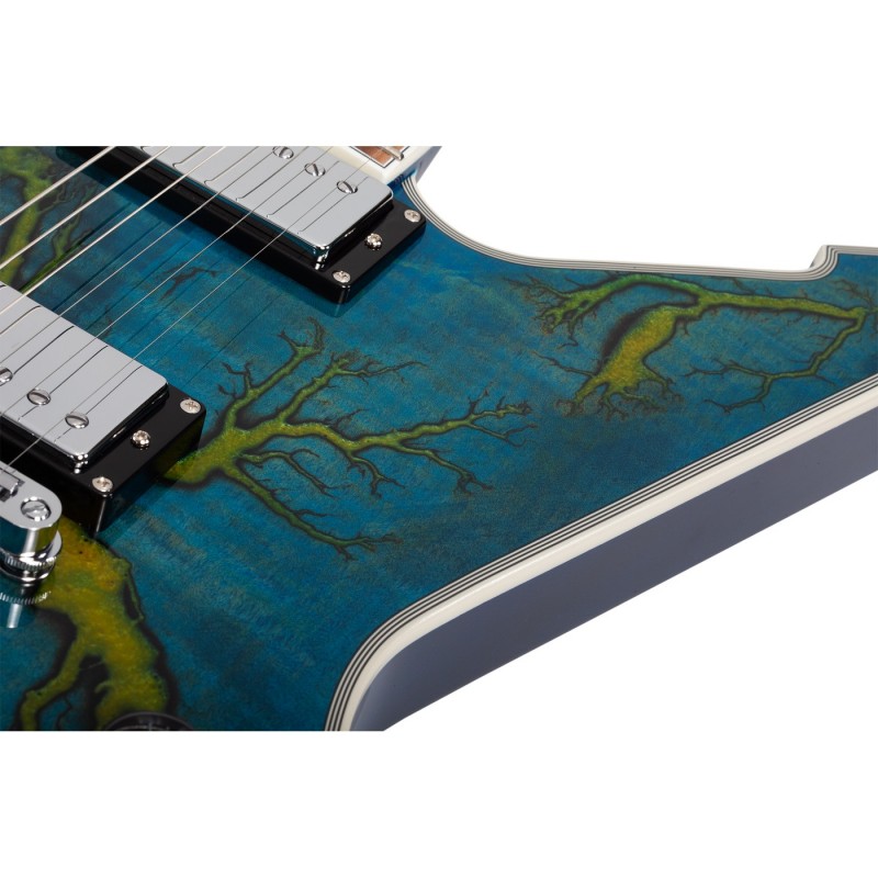 Schecter E-1 Electro-Resin Transparent Blue - Gitara elektryczna