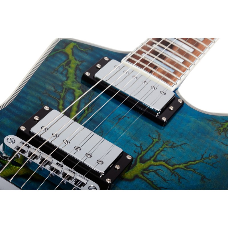 Schecter E-1 Electro-Resin Transparent Blue - Gitara elektryczna