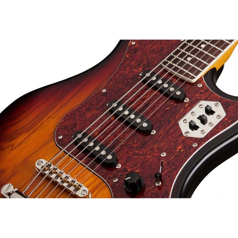 Schecter Hellcat-VI 3-Tone Sunburst Pearl - Gitara elektryczna