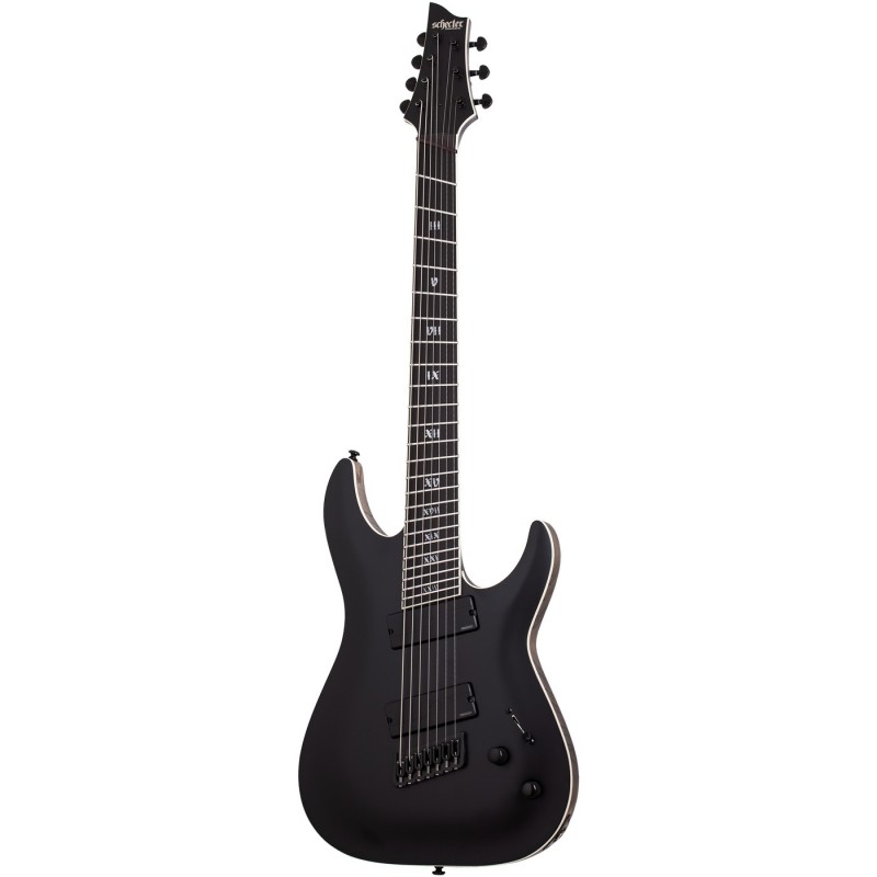 Schecter C-7 Mulitscale SLS Elite Evil Twin Satin Black - Gitara elektryczna