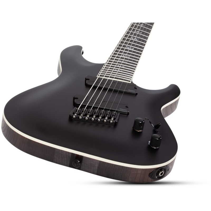 Schecter C-7 Mulitscale SLS Elite Evil Twin Satin Black - Gitara elektryczna