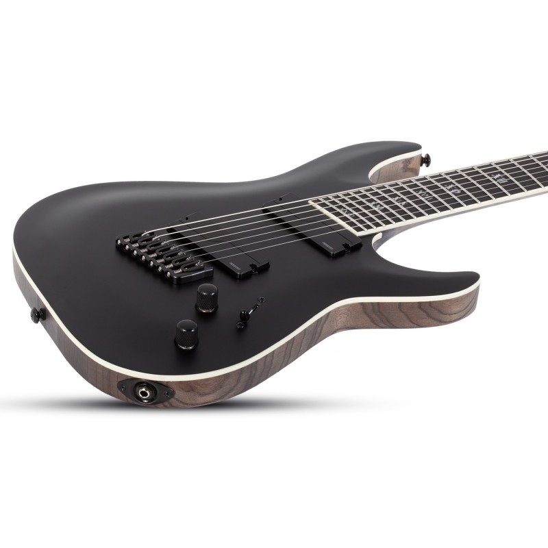 Schecter C-7 Mulitscale SLS Elite Evil Twin Satin Black - Gitara elektryczna