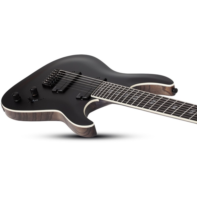 Schecter C-7 Mulitscale SLS Elite Evil Twin Satin Black - Gitara elektryczna