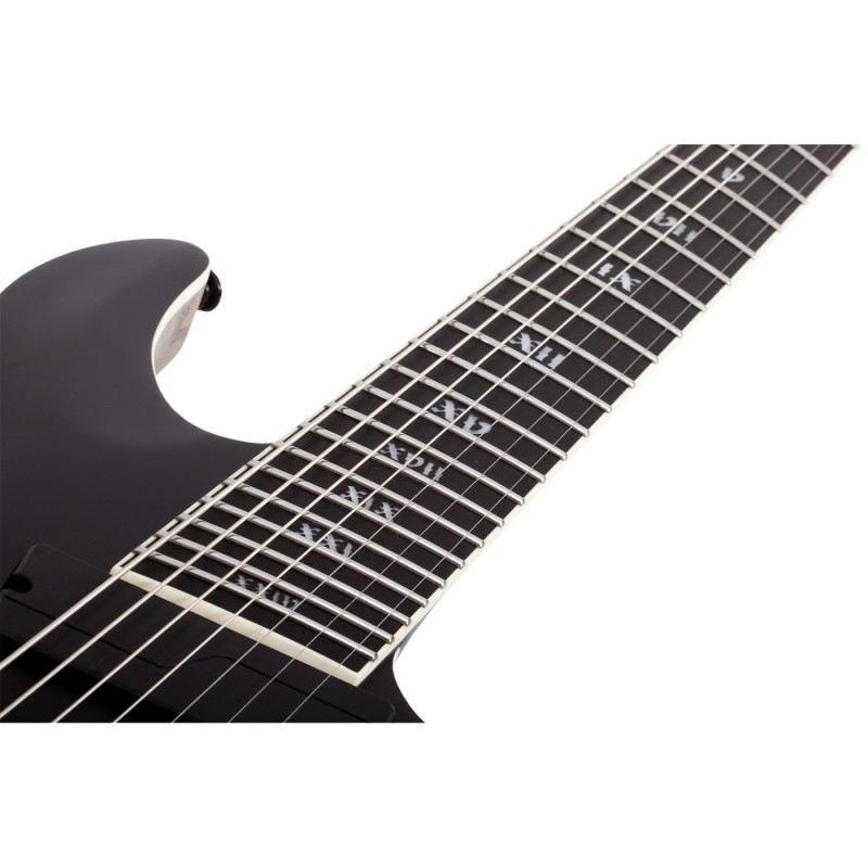 Schecter C-7 Mulitscale SLS Elite Evil Twin Satin Black - Gitara elektryczna