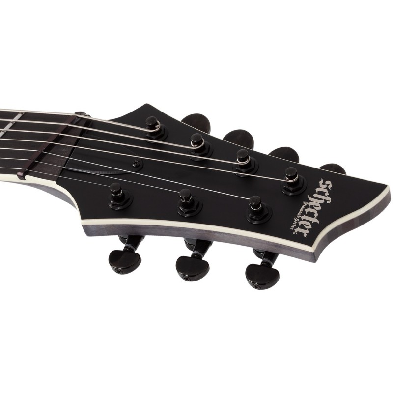 Schecter C-7 Mulitscale SLS Elite Evil Twin Satin Black - Gitara elektryczna