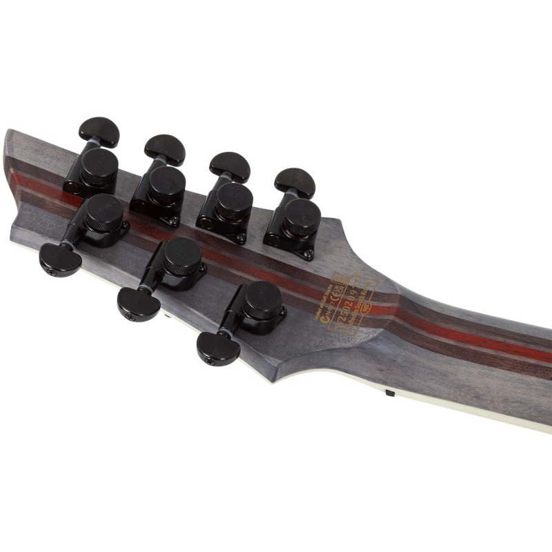 Schecter C-7 Mulitscale SLS Elite Evil Twin Satin Black - Gitara elektryczna