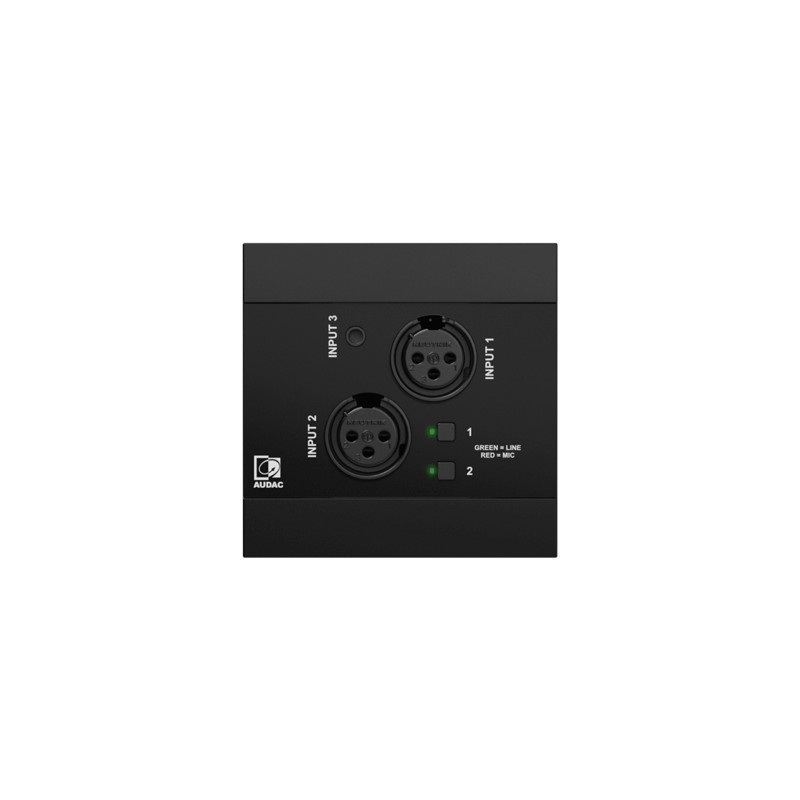 Audac NWP320/B - Panel ścienny 2x XLR + 3,5 mm jack + BT (wersja czarna)