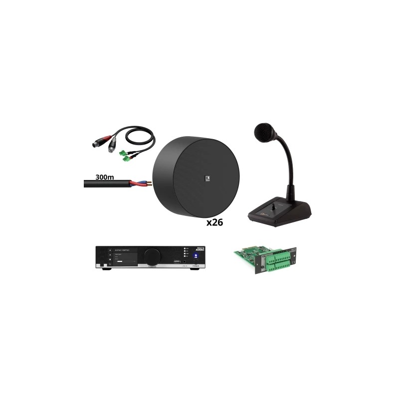 Audac Zestaw radiowęzła z dzwonkiem bezstresowym