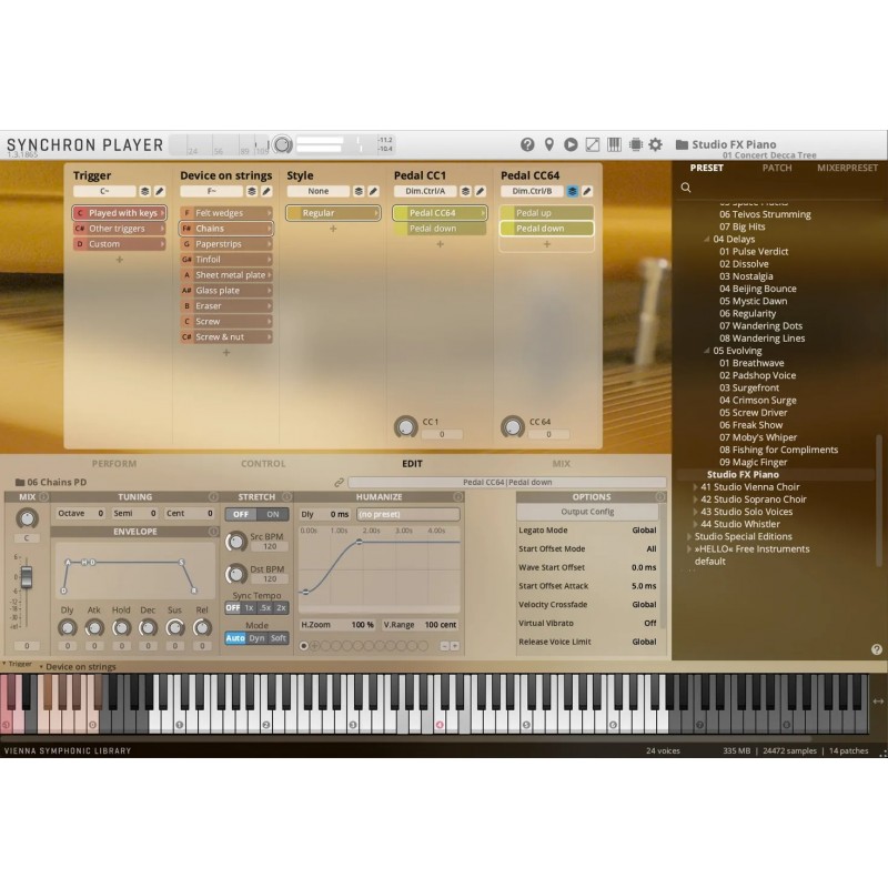 Vienna Symphonic Library Studio FX Piano (Standard Library) Instrument wirtualny VST - 4 - Instrumenty wirtualne - Vienna Sympho
