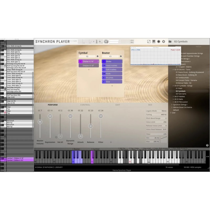 Vienna Symphonic Library Synchron Percussion I (Standard Library) Instrument wirtualny VST - 3 - Instrumenty wirtualne - Vienna 