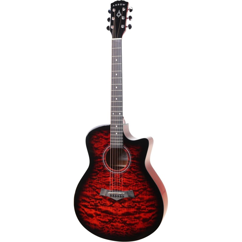 Arrow Dune Series Red - gitara akustyczna - 2 - Gitary akustyczne - Gitara Akustyczna Arrow Dune Series Red to solidna gitara o 