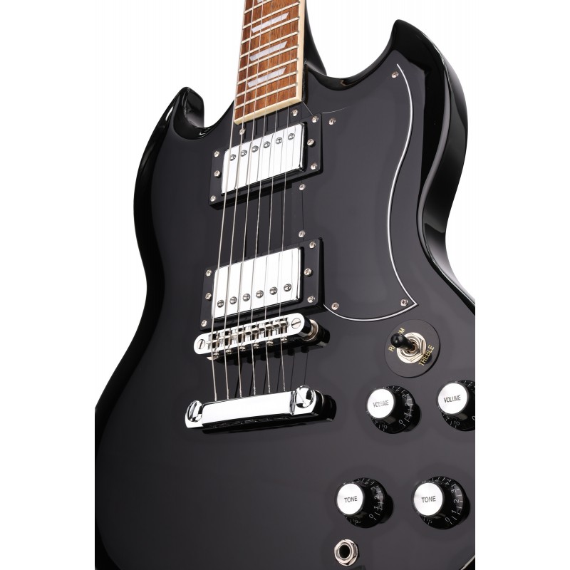 Arrow Twincut SG22 Abyss Black Rosewood/Black Gitara elektryczna - 5 - Gitary elektryczne - Arrow Twincut SG22 to elektryk skroj