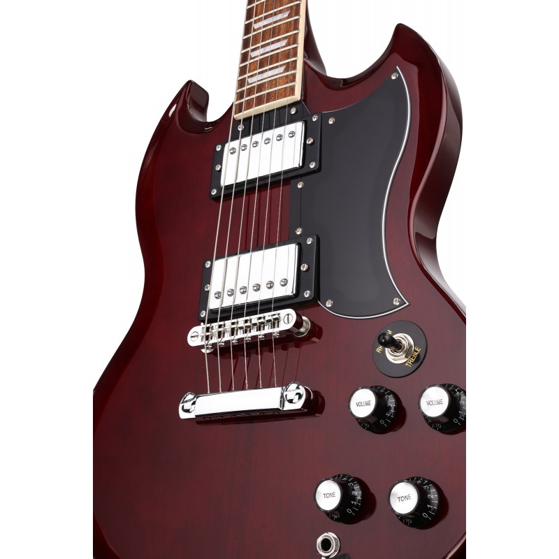 Arrow Twincut SG22 Cherry Pie Rosewood/Black Gitara elektryczna - 4 - Gitary elektryczne - Arrow Twincut SG22 to elektryk skrojo