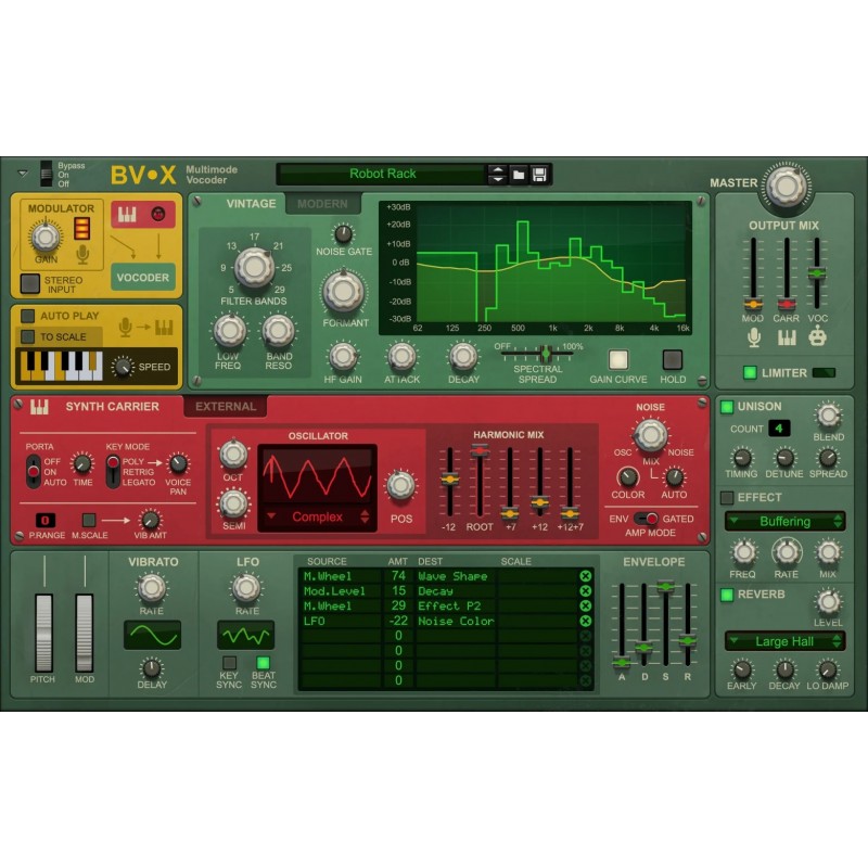 Propellerhead BV-X Multimode Vocoder Vocoder VST - 1 - Efekty (wtyczki VST, VSTi, TDM, RTAS itp.)) - Propellerhead BV-X Multimod