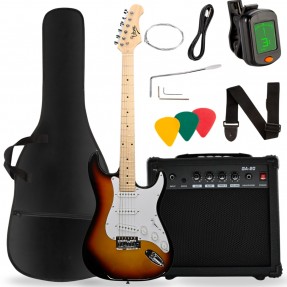 V-Tone EGA 39 SB - Gitara elektryczna 4/4 Stratocaster zestaw