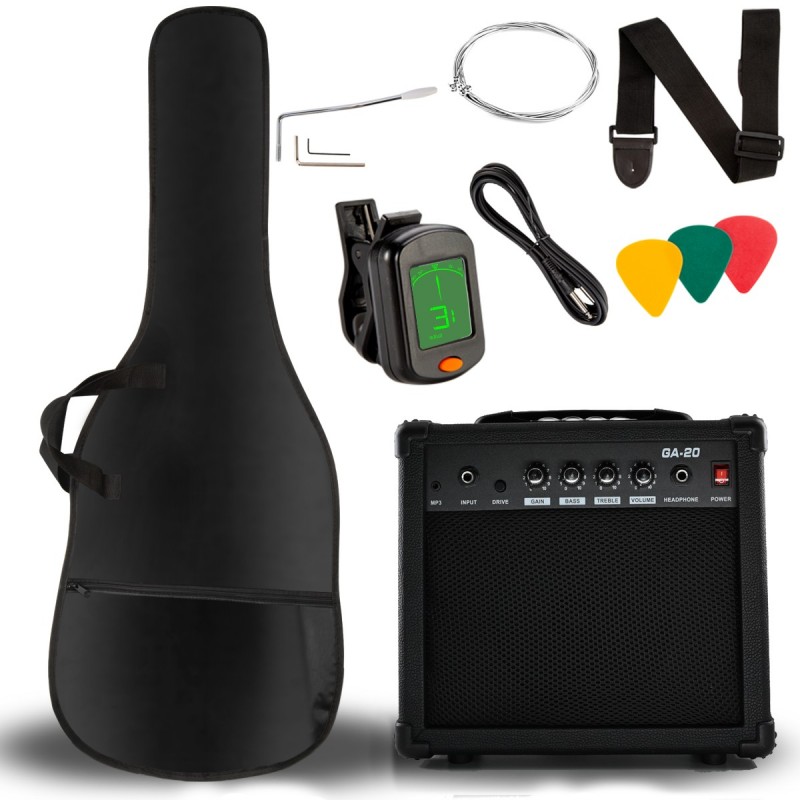 V-Tone EGA 39 SB - Gitara elektryczna 4/4 Stratocaster zestaw