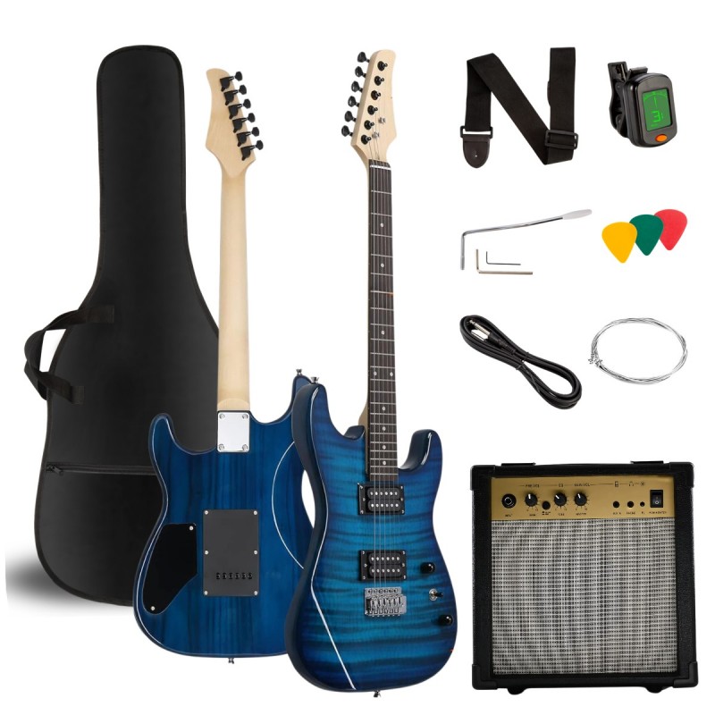 V-Tone EGW 39 BL - Gitara elektryczna 4/4 Stratocaster zestaw