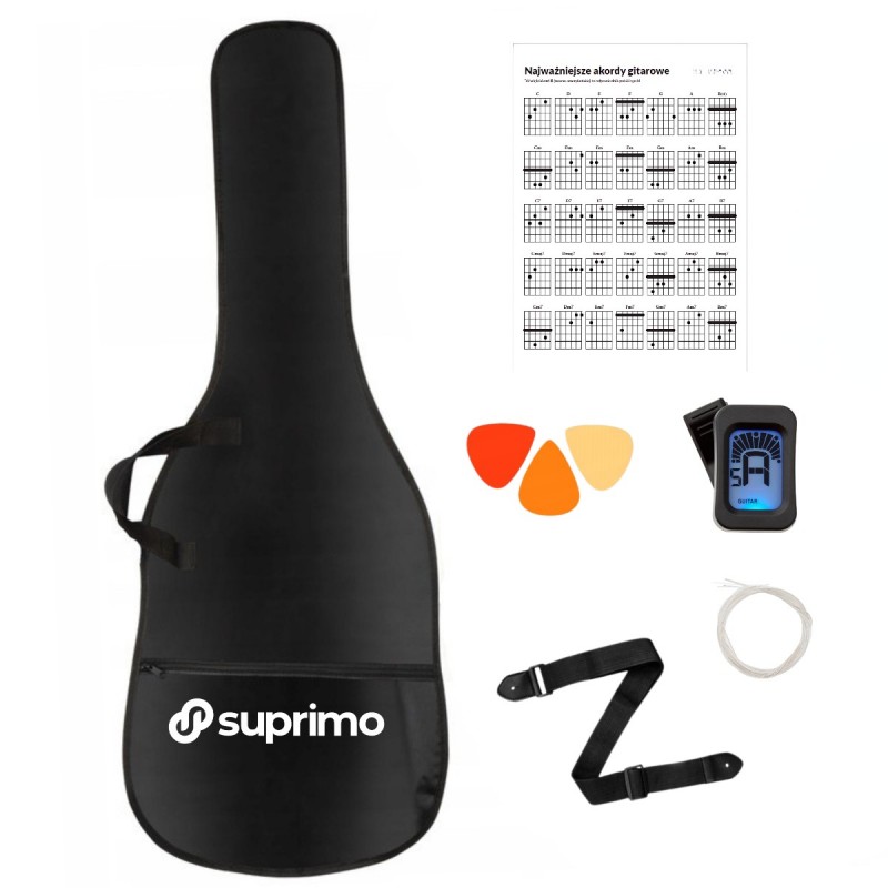 Suprimo CGS3 SB - Gitara klasyczna 4/4 zestaw