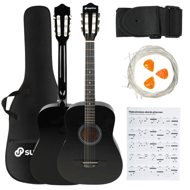 Suprimo CGS2 BK - Gitara klasyczna 4/4 zestaw