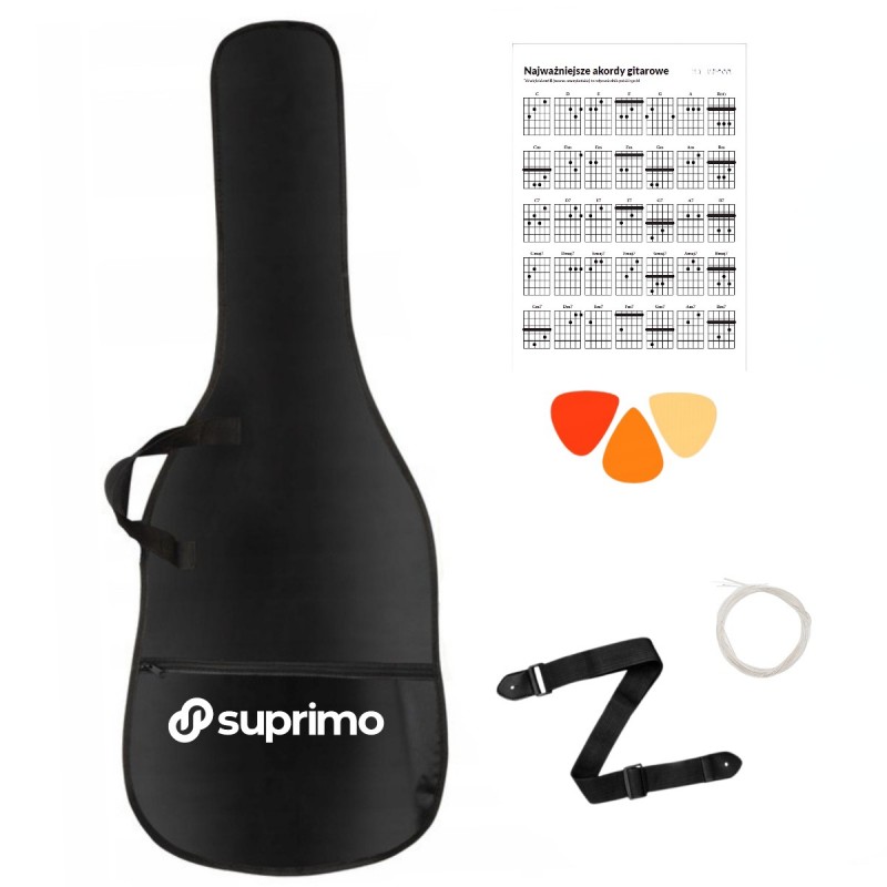 Suprimo CGS2 SB - Gitara klasyczna 4/4 zestaw