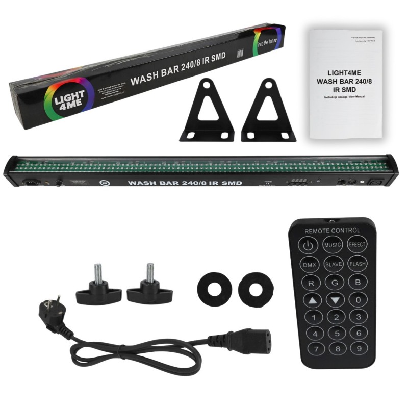 Light4Me Wash Bar 240/8 IR SMD - Listwa oświetleniowa 240x1,5W RGB SMD5050 LED