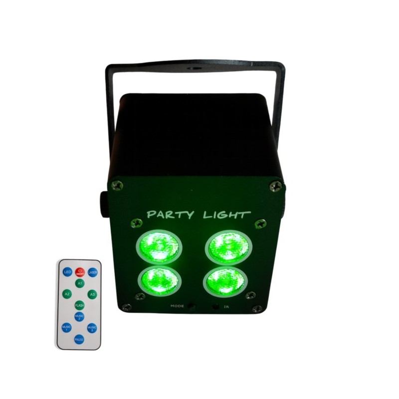 Light4Me Accu Par 4x3W - Reflektor akumulatorowy PAR 3600 mAh RGB LED