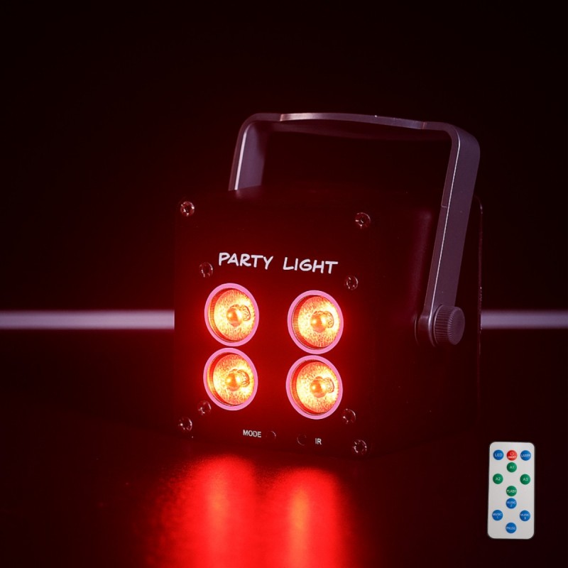 Light4Me Accu Par 4x3W - Reflektor akumulatorowy PAR 3600 mAh RGB LED