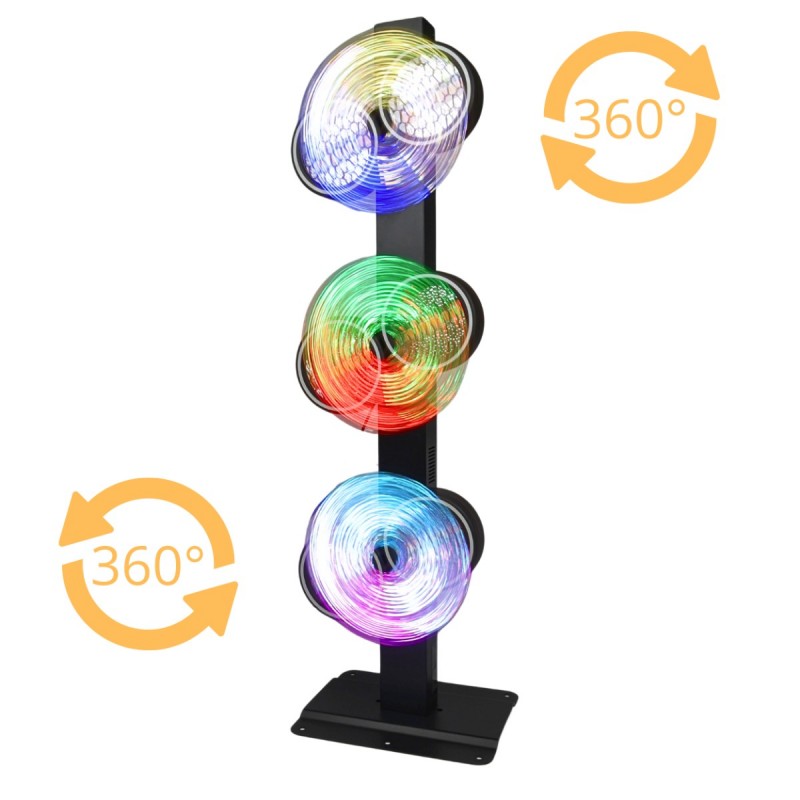 Evolights Lumen Roto - Ruchome oświetlenie sceniczne LED retro vintage RGB