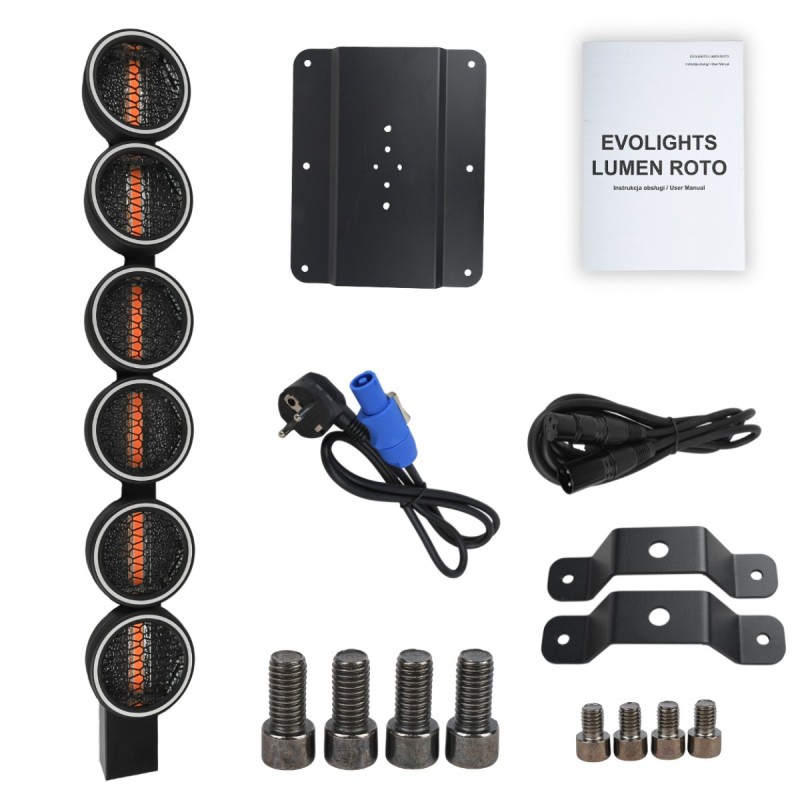 Evolights Lumen Roto - Ruchome oświetlenie sceniczne LED retro vintage RGB