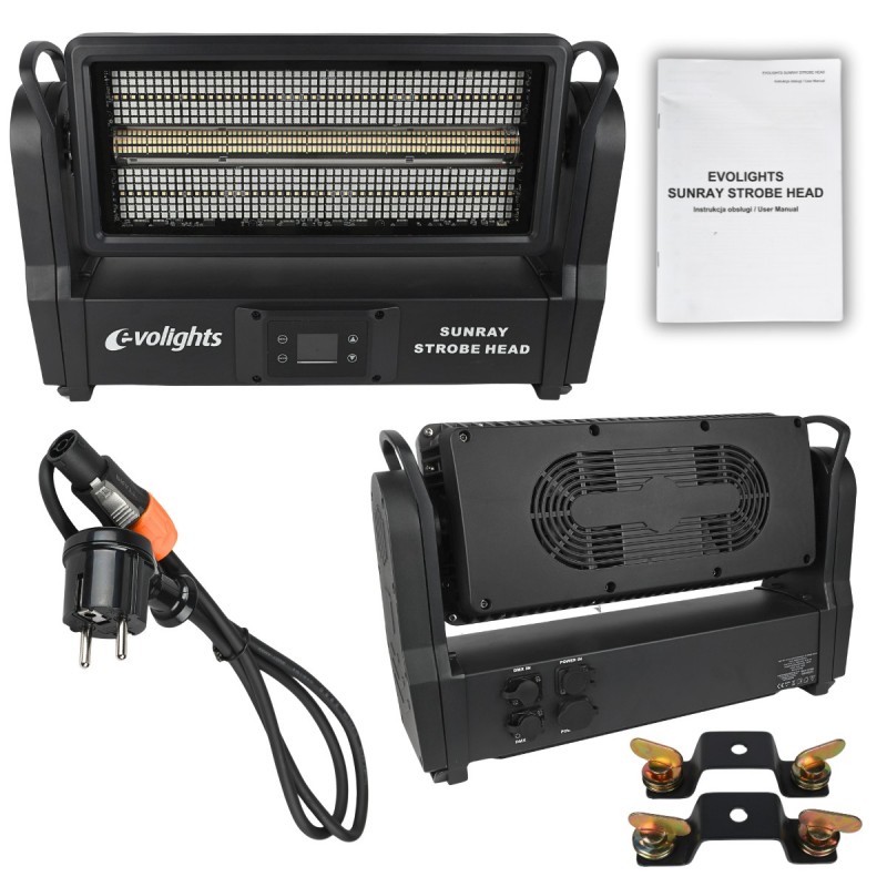 Evolights Sunray Strobe Head - Ruchomy stroboskop sceniczny LED IP65