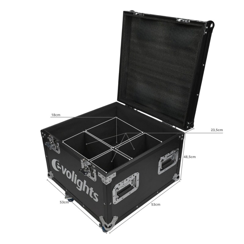 Evolights Glacier 18 Case 4in1 - Skrzynia transportowa na 4 sceniczne reflektory