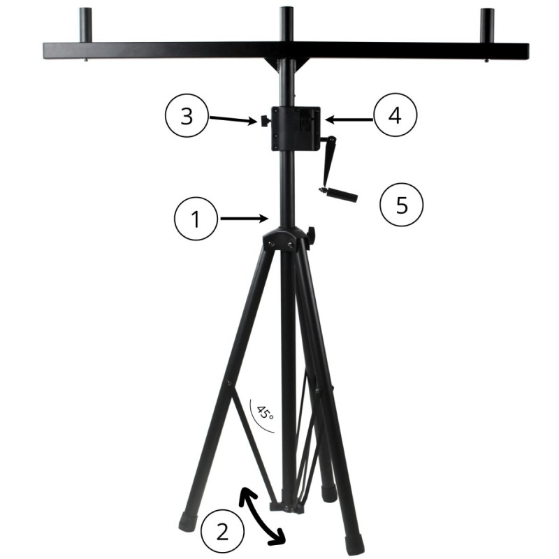 DNA Professional SPT1 - Statyw kolumnowy trójnożny typu T
