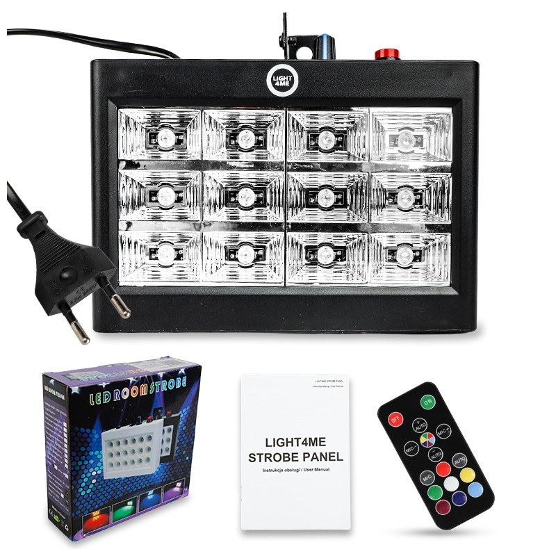 Light4Me Strobe Panel - Stroboskop RGB oświetlenie dyskotekowe