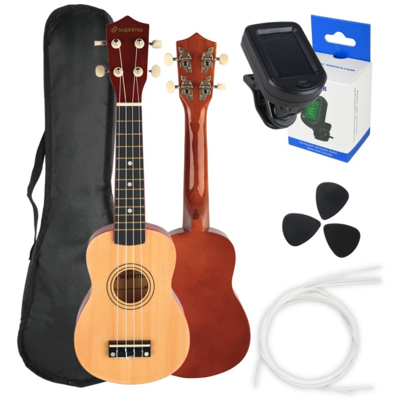 Suprimo UK21 SET NW  - Ukulele sopranowe zestaw