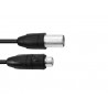 PSSO kabel DMX XLR (M) - XLR (F) IP65 3P 15m