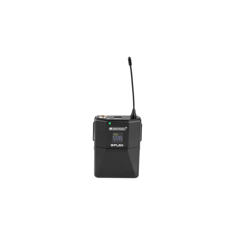 Omnitronic UHF E-FLEX - Nadajnik bodypack z mikrofonem nagłownym 559-575 MHz