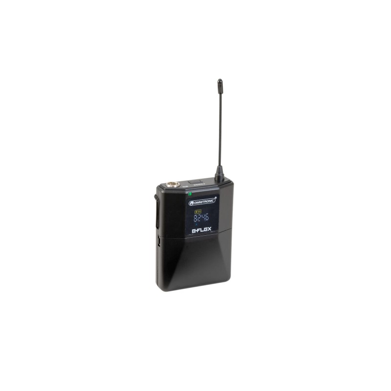Omnitronic UHF E-FLEX - Nadajnik bodypack z mikrofonem nagłownym 823-832/863-865 MHz