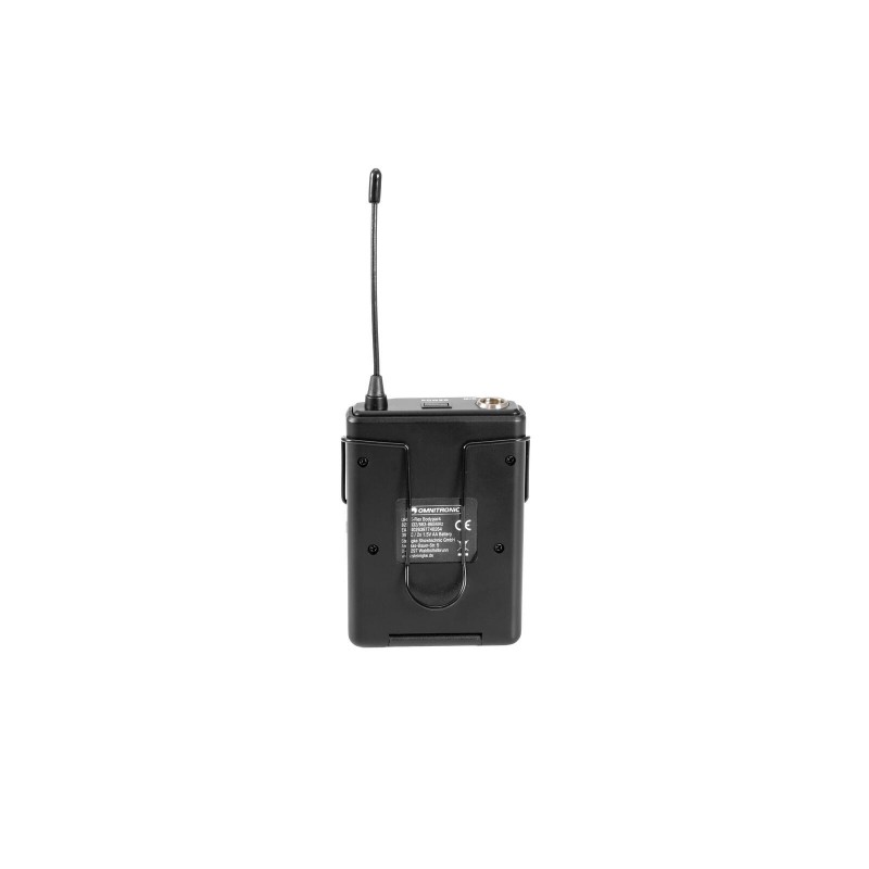 Omnitronic UHF E-FLEX - Nadajnik bodypack z mikrofonem nagłownym 823-832/863-865 MHz