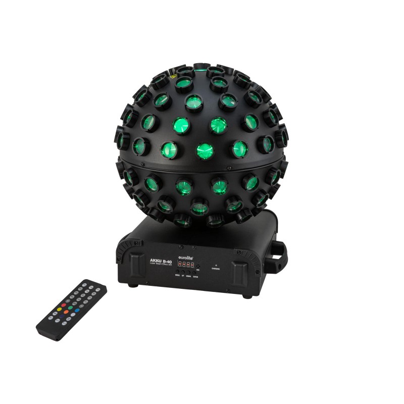 Eurolite AKKU B-40 Laser Beam Effect AIR Black - Kula świetlna
