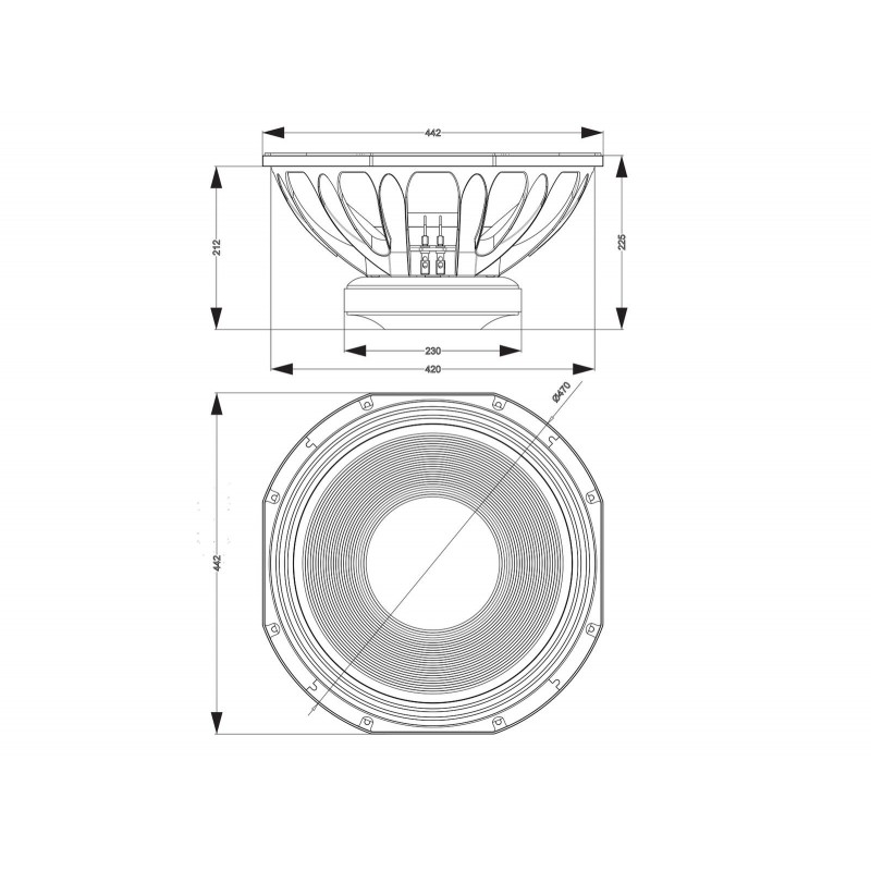Celto Acoustique 18SW1500 - Głośnik niskotonowy 18" z magnesem ferrytowym