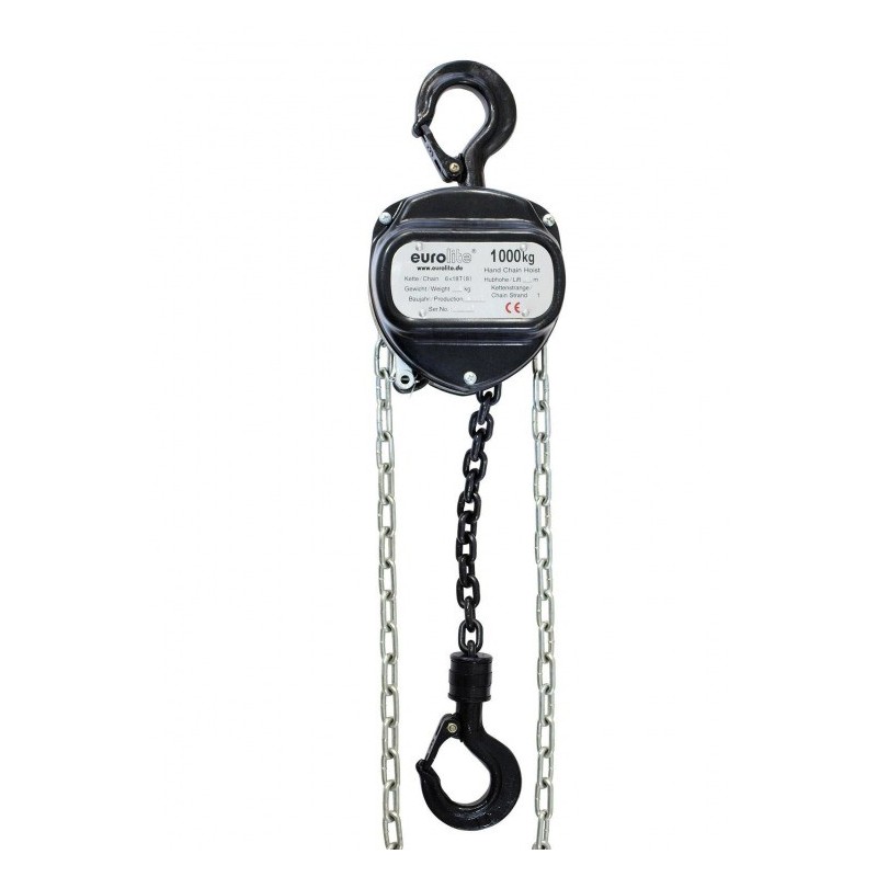 Eurolite Chain Hoist 6Msls1.0T BK - Wciągarka łańcuchowa