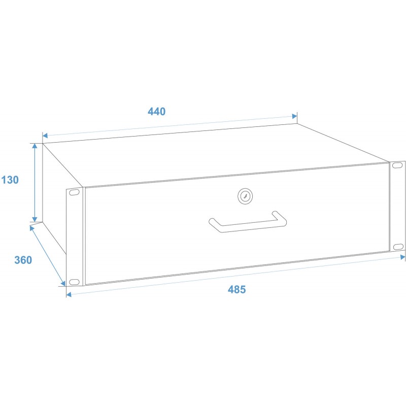 OMNITRONIC Rack Drawer with lock 3U - szuflada rack - 2 - Racki, cases - 