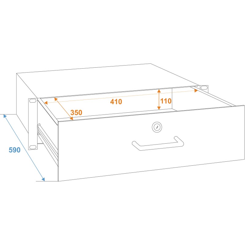 OMNITRONIC Rack Drawer with lock 3U - szuflada rack - 4 - Racki, cases - 