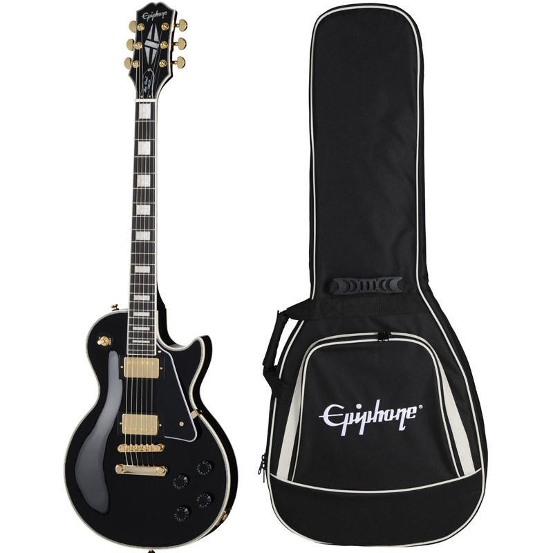 Gitara elektryczna Epiphone Les Paul Custom EB w zestawie z pokrowcem słuchawkami interfejsem i kablem - 3 - Zestawy gitarowe - 