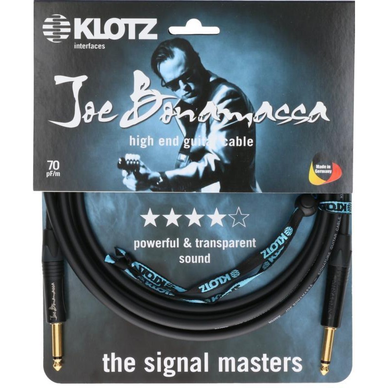 Klotz JBNPP030 Joe Bonamassa kabel gitarowy 3m - 1 - Kable gitarowe - Kabel gitarowy Klotz JBNPP03 zaprojektowany przez artystę 