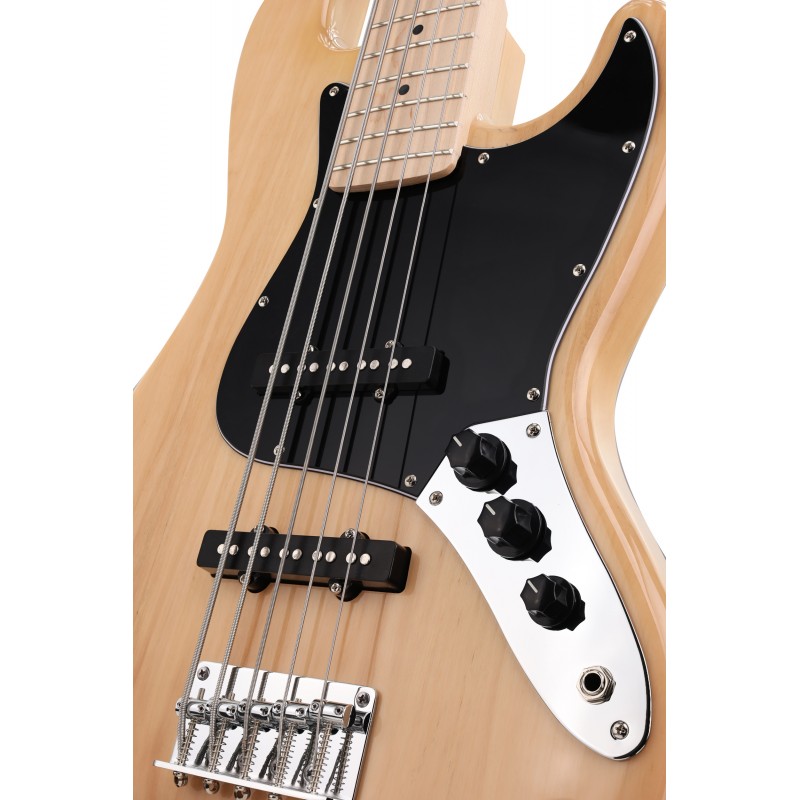 Arrow Louisiana 5 Bass Natural Maple/Black - Gitara basowa