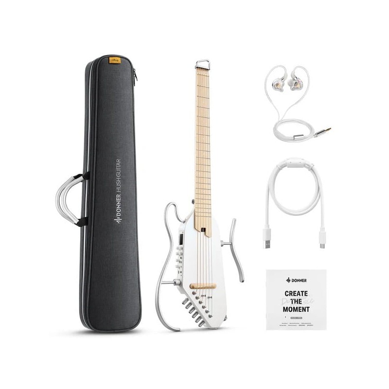 Donner HUSH-I PRO White Gitara elektroakustyczna EC6868 - 1 - Gitary e-akustyczne - 