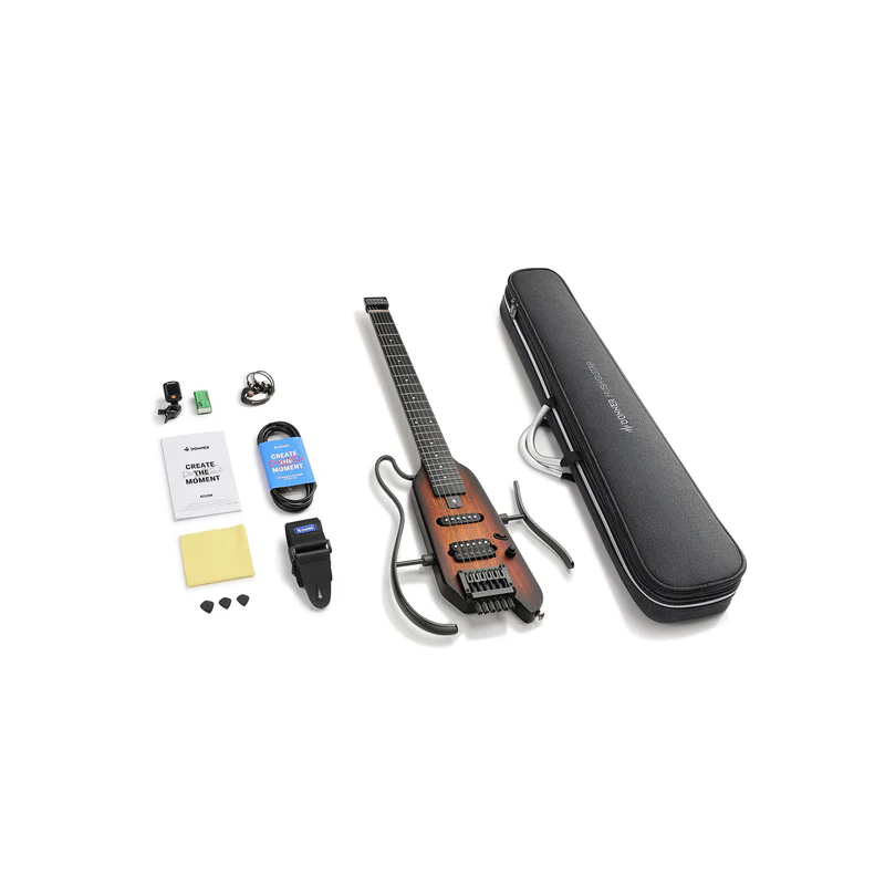 Donner HUSH-X PRO Sunburst Gitara elektryczna EC6807 - 11 - Gitary elektryczne - Gitara elektryczna Donner HUSH-X to przenośna k