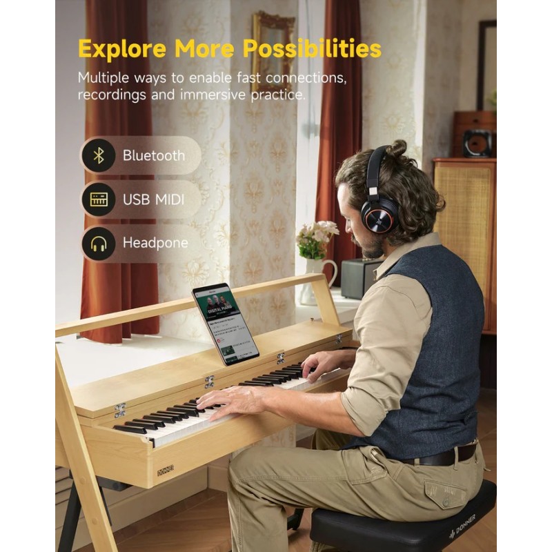 Donner OURA R300 Light Wood Pianino cyfrowe EC7132 - 10 - Strona główna - 