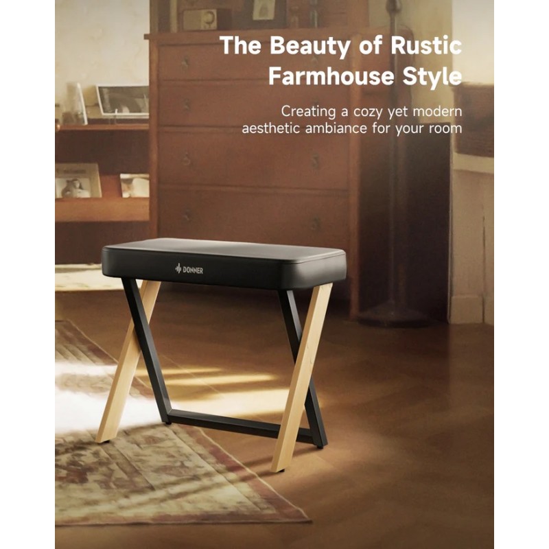 Donner DKB-300 Light Wood EC7087 Stołek do pianina R300 - 4 - Siedziska, Ławy - 